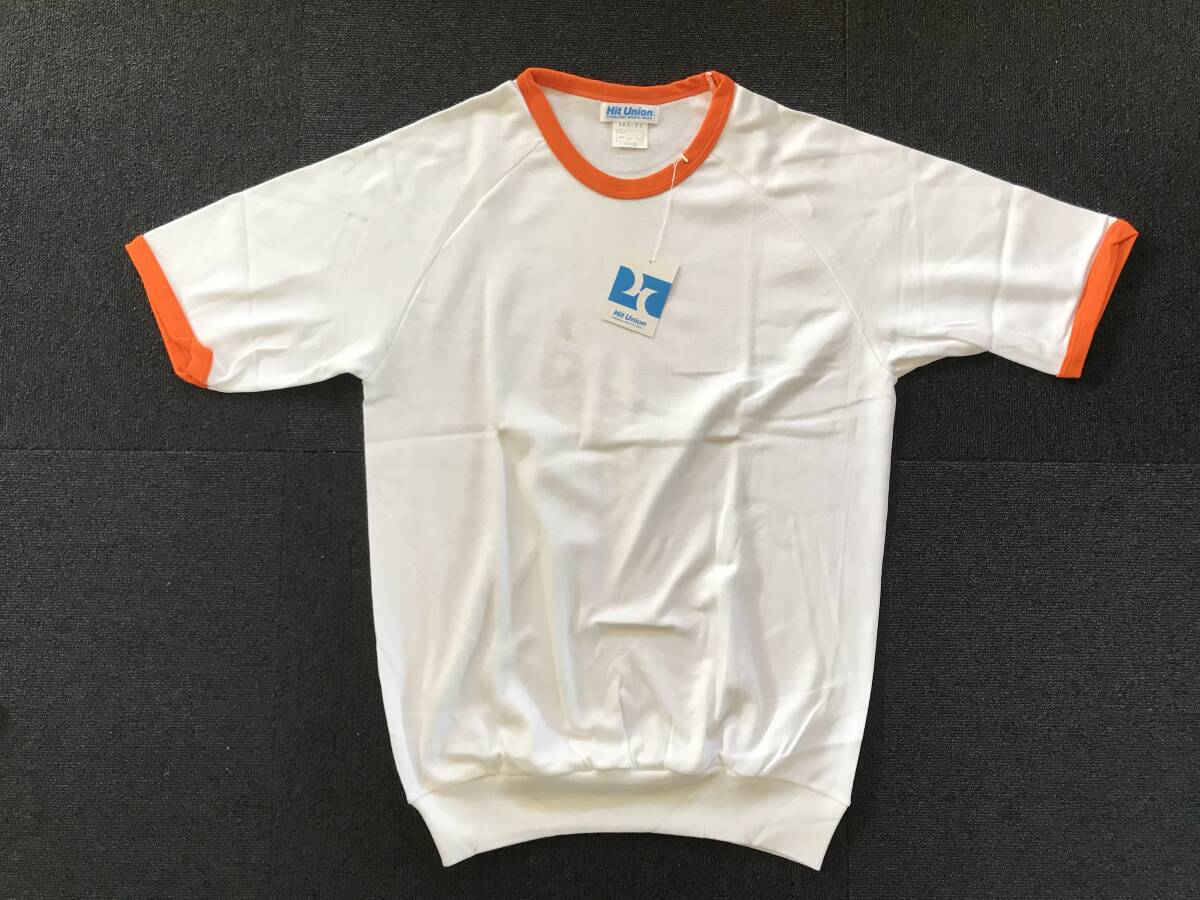 当時物　未使用　デッドストック　Hit Union　ヒットユニオン　半袖Tシャツ　丸首　体操服　品番：585-TC　サイズ：O　　HF1765