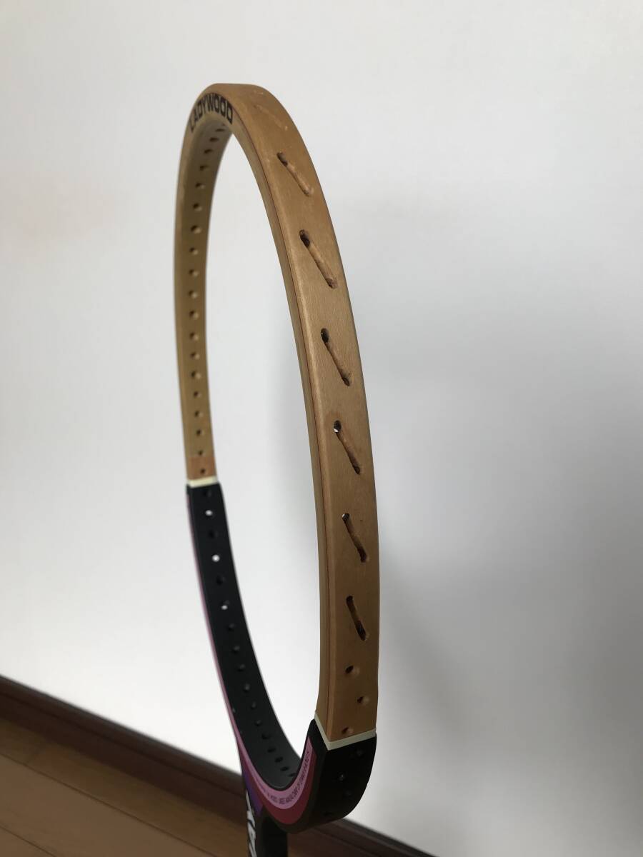 当時物　未使用　デッドストック　ドネー　DONNAY　オールウッド　テニスラケット　カバー付き　フレームのみ　　HF1725_画像6