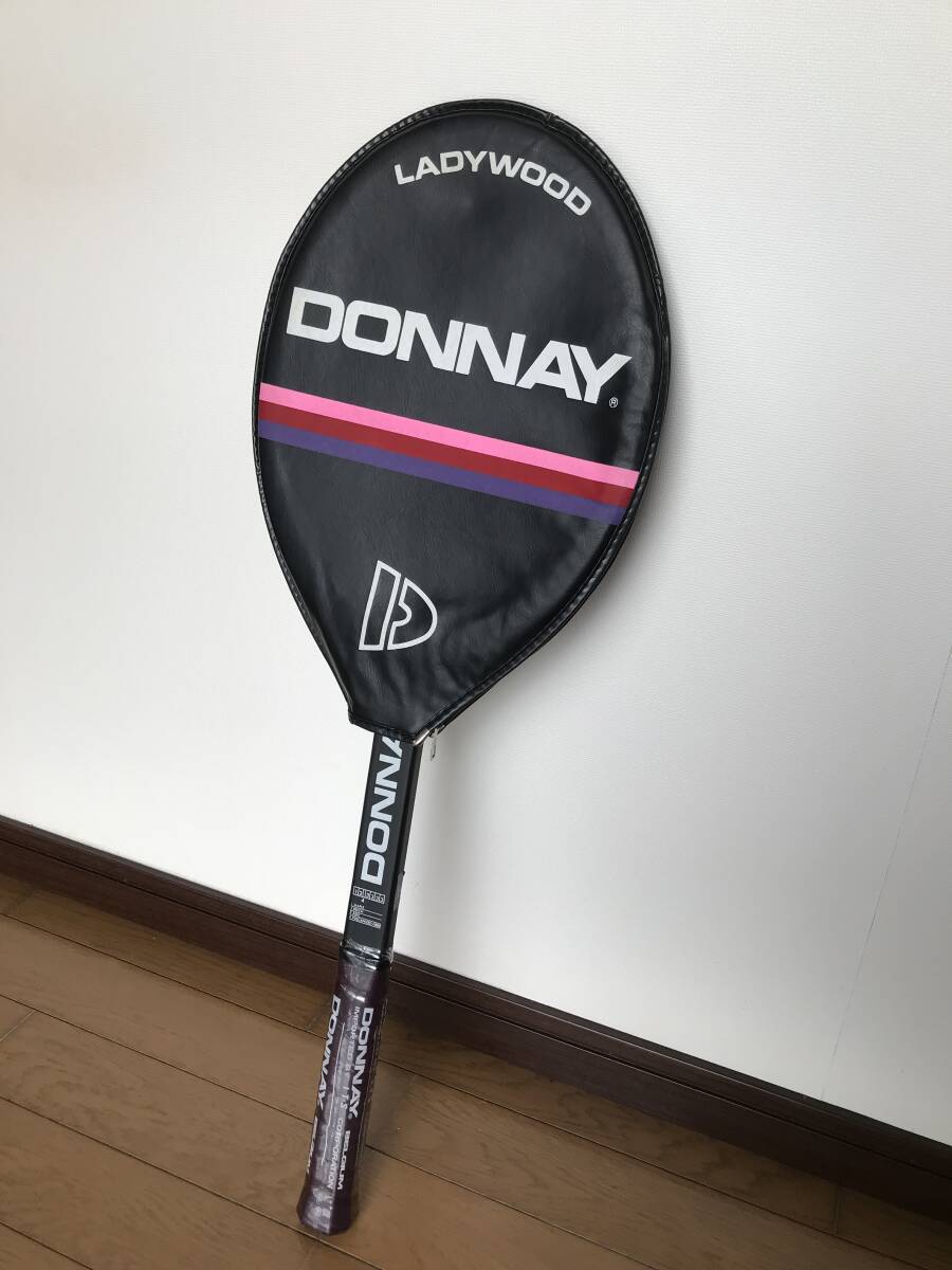 当時物　未使用　デッドストック　ドネー　DONNAY　オールウッド　テニスラケット　カバー付き　フレームのみ　　HF1725_画像1