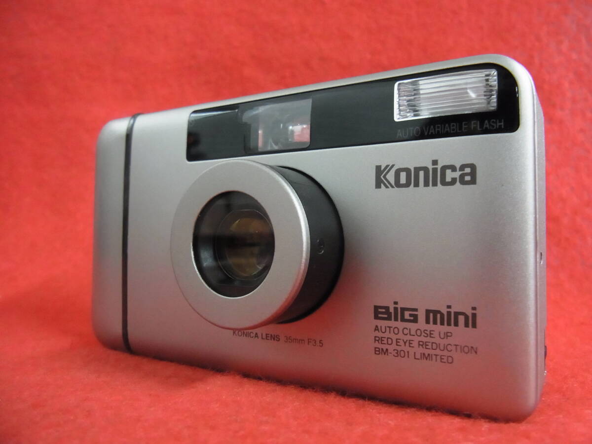 K168/コンパクトフィルムカメラ 通電確認済み Konica BiG mini BM-301 LIMITED コニカ ビッグミニ リミテッド 他多数出品中_画像4