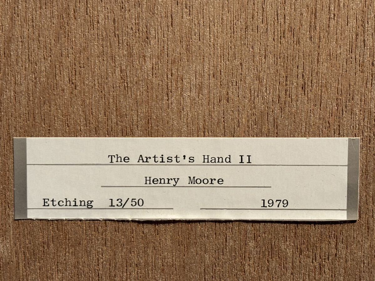 ☆ヘンリー・ムーア(Henry Moore)☆「THE ARTIST'S HAND Ⅱ」☆真作保証☆イギリス☆ビエンナーレ☆国際彫刻賞☆芸術家☆彫刻家☆_画像7