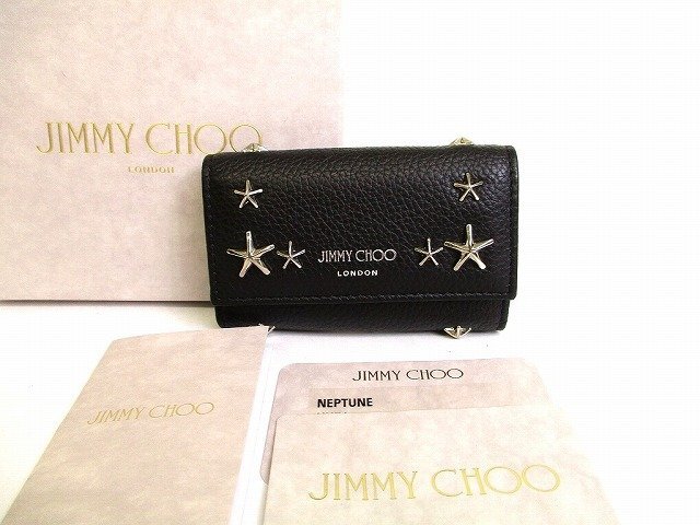 【新古品】 ジミーチュウ Jimmy Choo メタル スタッズ シルバー金具 ネプチューン 6連 キーケース メンズ レディース