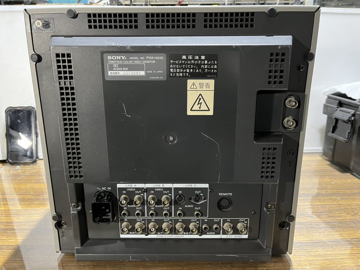 SONY ソニー PVM-14M2E TRINITRON 業務用 カラービデオモニター 通電のみ確認A198の画像3