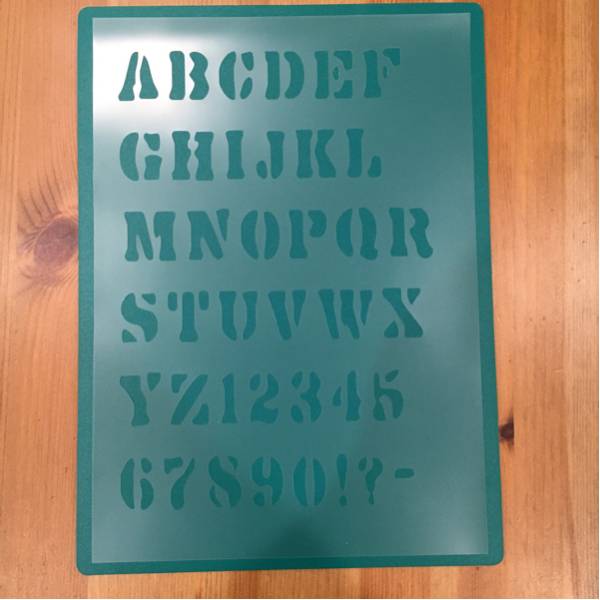 No.48 stencil seat alphabet figure spray man front interior DIY stencil plate 