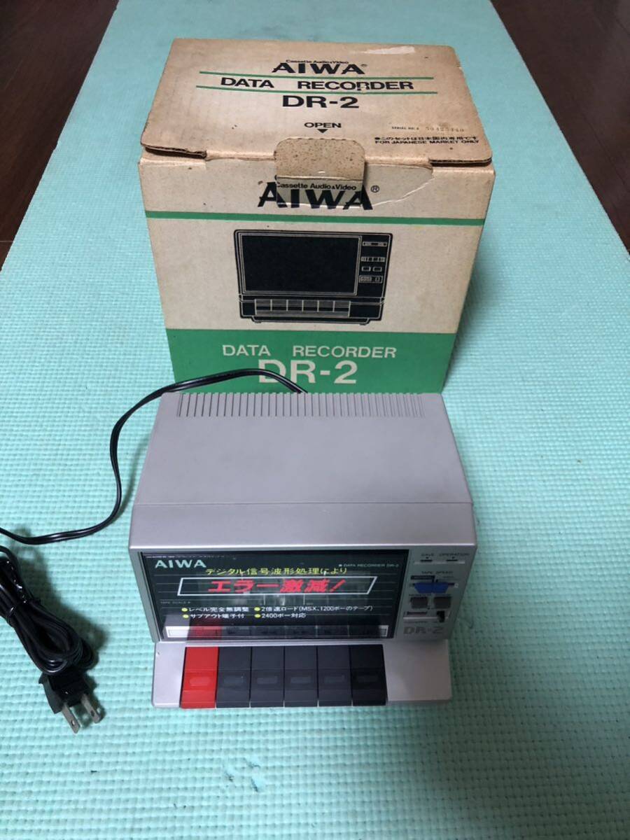 3.20 通電確認品 AIWA DATA RECORDER DR-2 未使用保管品 未確認ジャンク