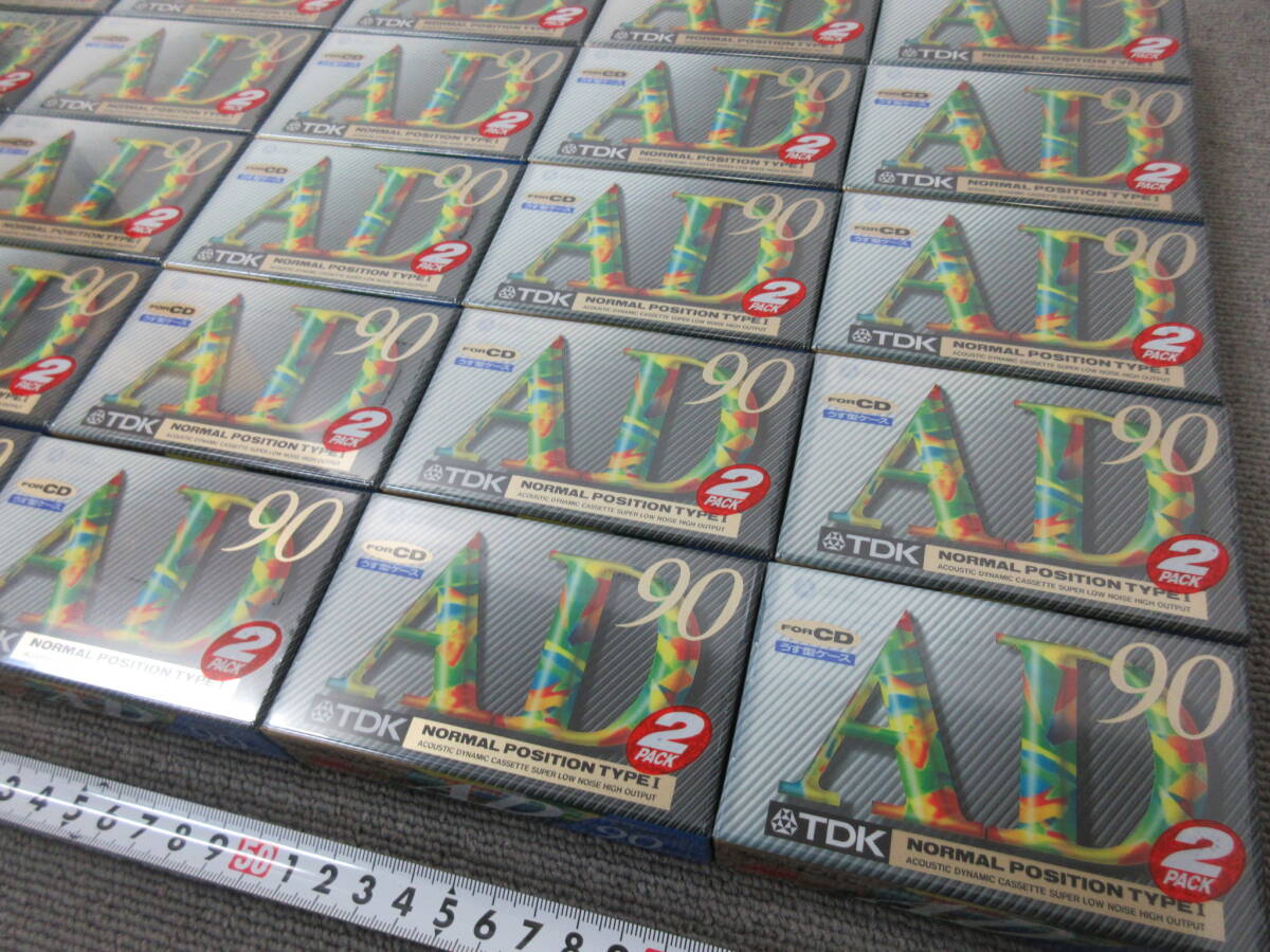 M【3-10】★K001 電気店在庫品 TDK カセットテープ AD90 ノーマル 2PACK×30点 まとめて 未使用長期保管品_画像5