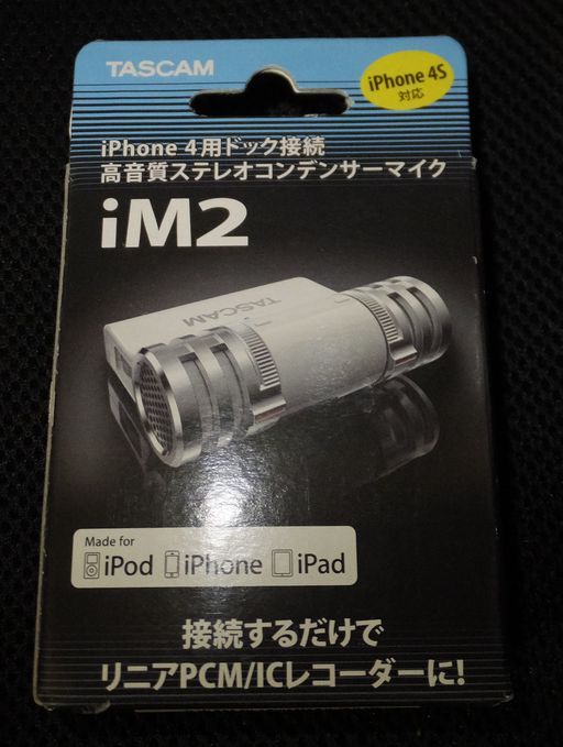 TASCAM　iM2　高音質ステレオコンデンサーマイク　ドック接続　iPhone用_画像1