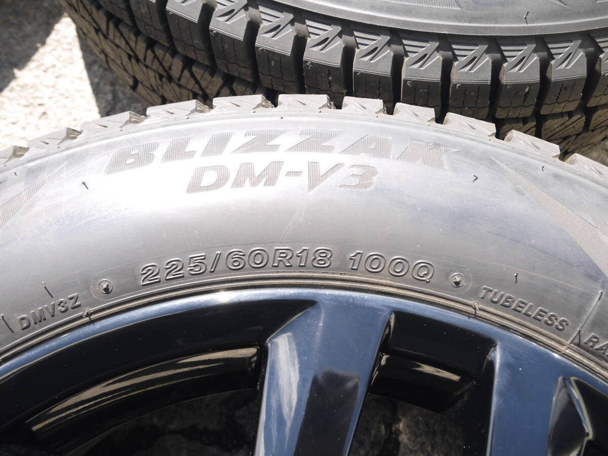 NX　純正　再塗装 BS DM-V3 225/60R18 2022年44週×4本　9部山程　7.5J +35　室内保管　札幌より　引き取り大歓迎！_画像6