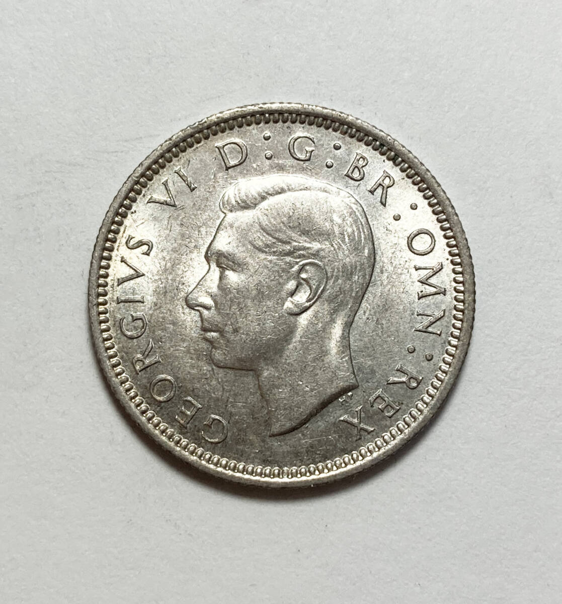 １円スタート! ・1941 イギリス 6ペンス 銀貨 ジョージ6世・アンティーク コイン_画像3