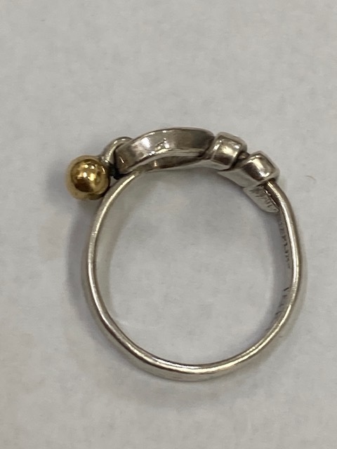 TIFFANY TRIM 18KT コンビ リング 指輪 12号_上部