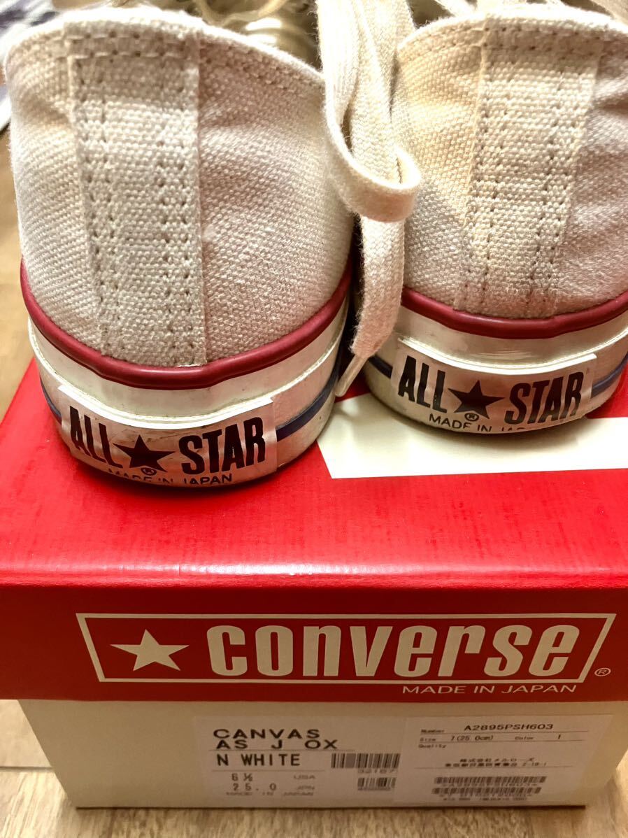 【中古】コンバース ＊メンズ ＊キャンバスオールスタージャパン ＊OX ＊靴 ＊シューズ ＊ALL STAR J 日本製 ＊ローカット＊CONVERSE ＊25_画像7