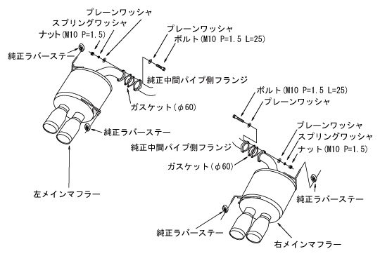 自動車関連業者直送限定 HKS LEGAMAX Premium リーガマックスプレミアム マフラー SUBARU スバル WRX S4 VAG FA20 14/08- (31021-AF024)の画像3