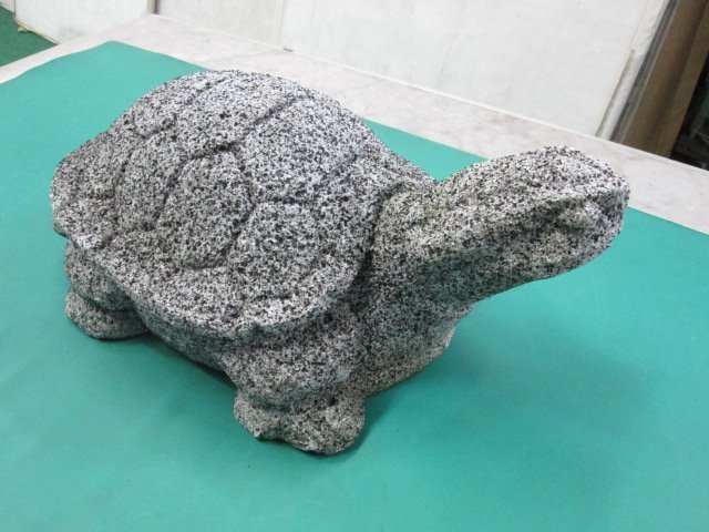 石造りの亀　重さ約16kg 亀 石造り(0307EI)8BT-1_画像3