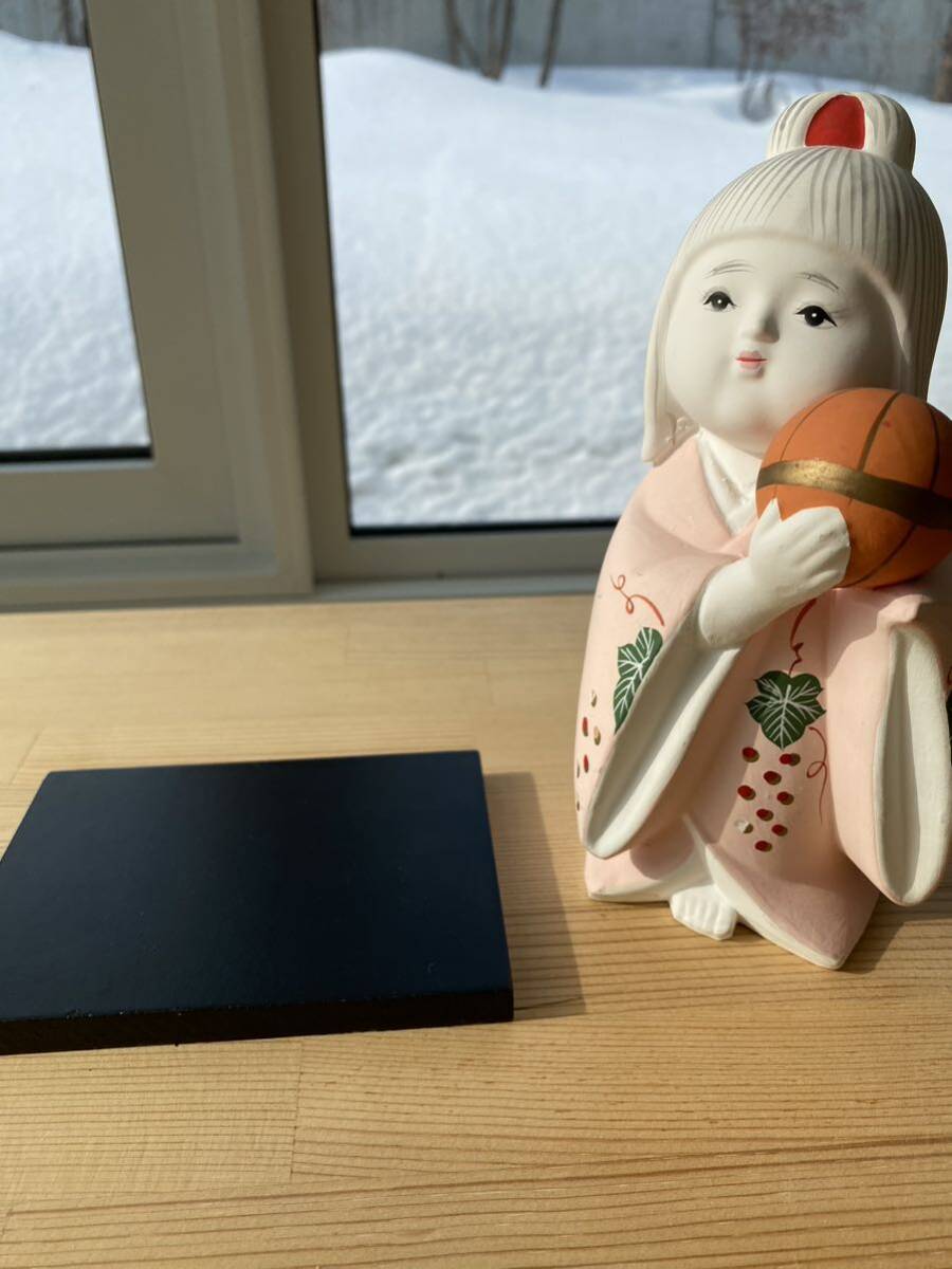 日本人形 置物 陶器 和風 インテリア 鞠を持つ女の子 着物姿の日本人形 縁起物_画像7