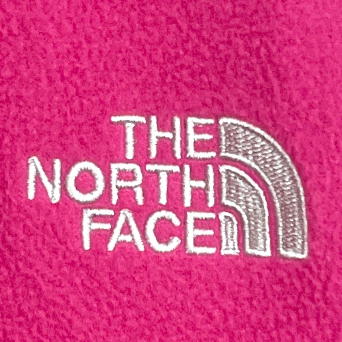 人気 ノースフェイス ロゴ刺繍 フリースジャケット レディースM ピンク THE NORTH FACE