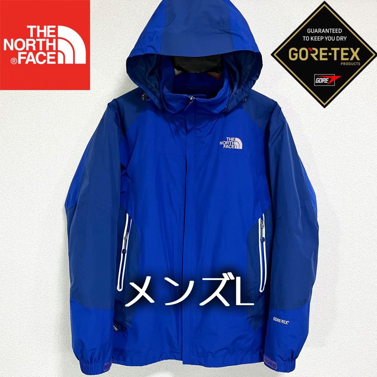 美品人気 ノースフェイス ゴアテックス マウンテンパーカー メンズL ロゴ刺繍 THE NORTH FACE ナイロンジャケット