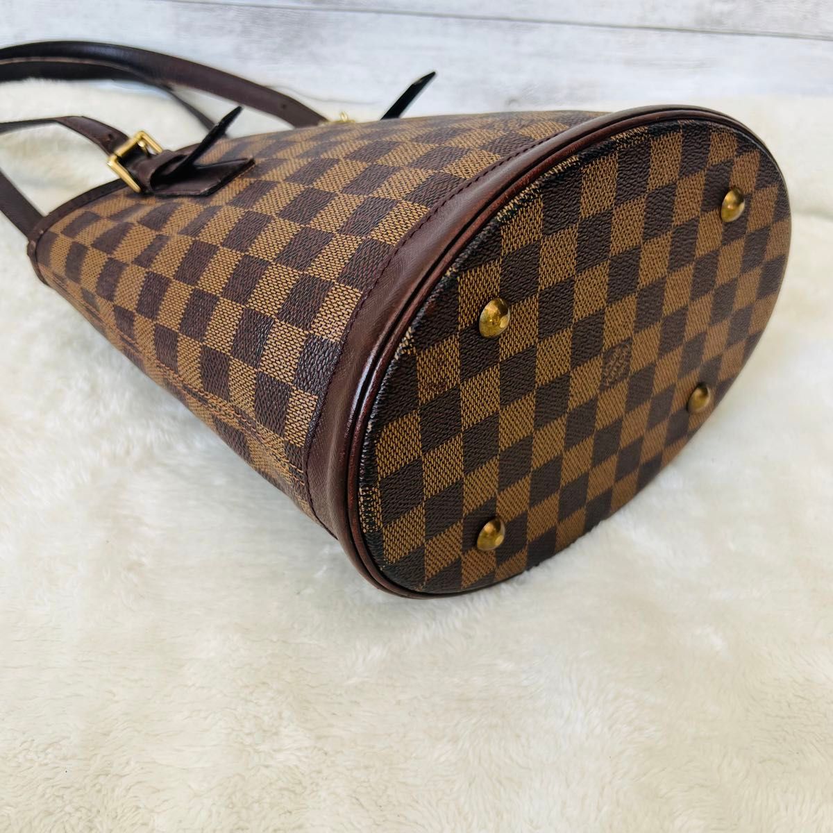 【良品】LOUIS VUITTON ルイヴィトン　ダミエ　マレ　トートバッグ　バケツ型　　N42240 廃盤品　ショルダーバッグ