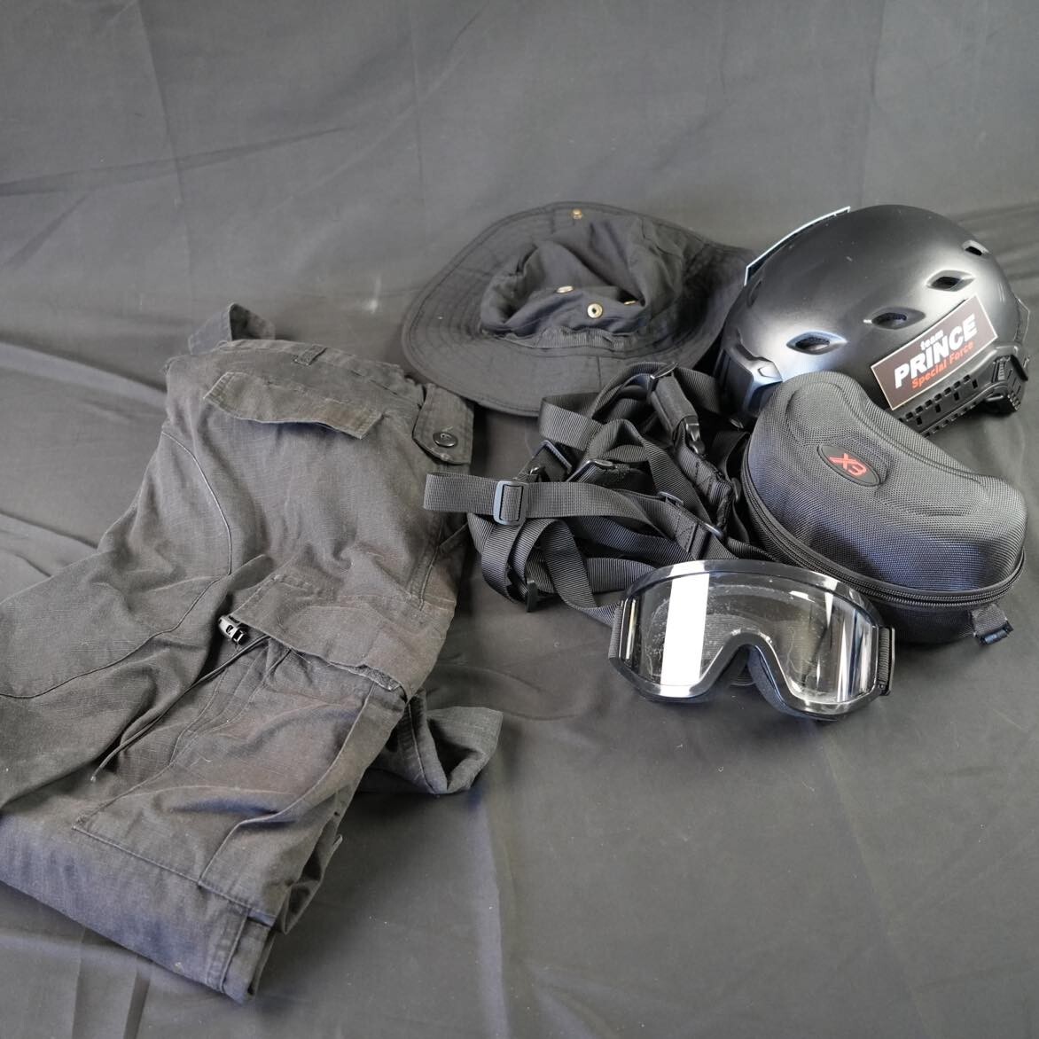 【サバゲー 装備 おまとめ】 BK BDU パンツ ヘルメット ハット #S-7511_画像1