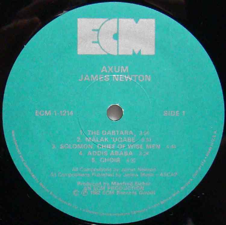 AXUM / James Newton (LP) アクサム / ジェームス・ニュートン US盤 ECM Jazzフルートアルバムの画像3