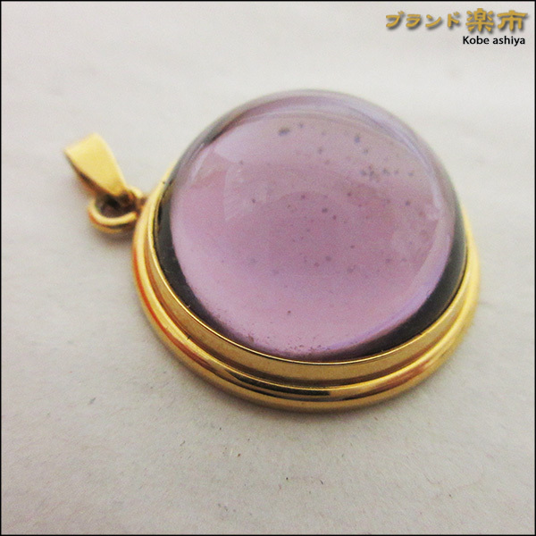 *LALIQUElalik necklace pendant top oval Gold metal fittings purple Stone * including carriage 