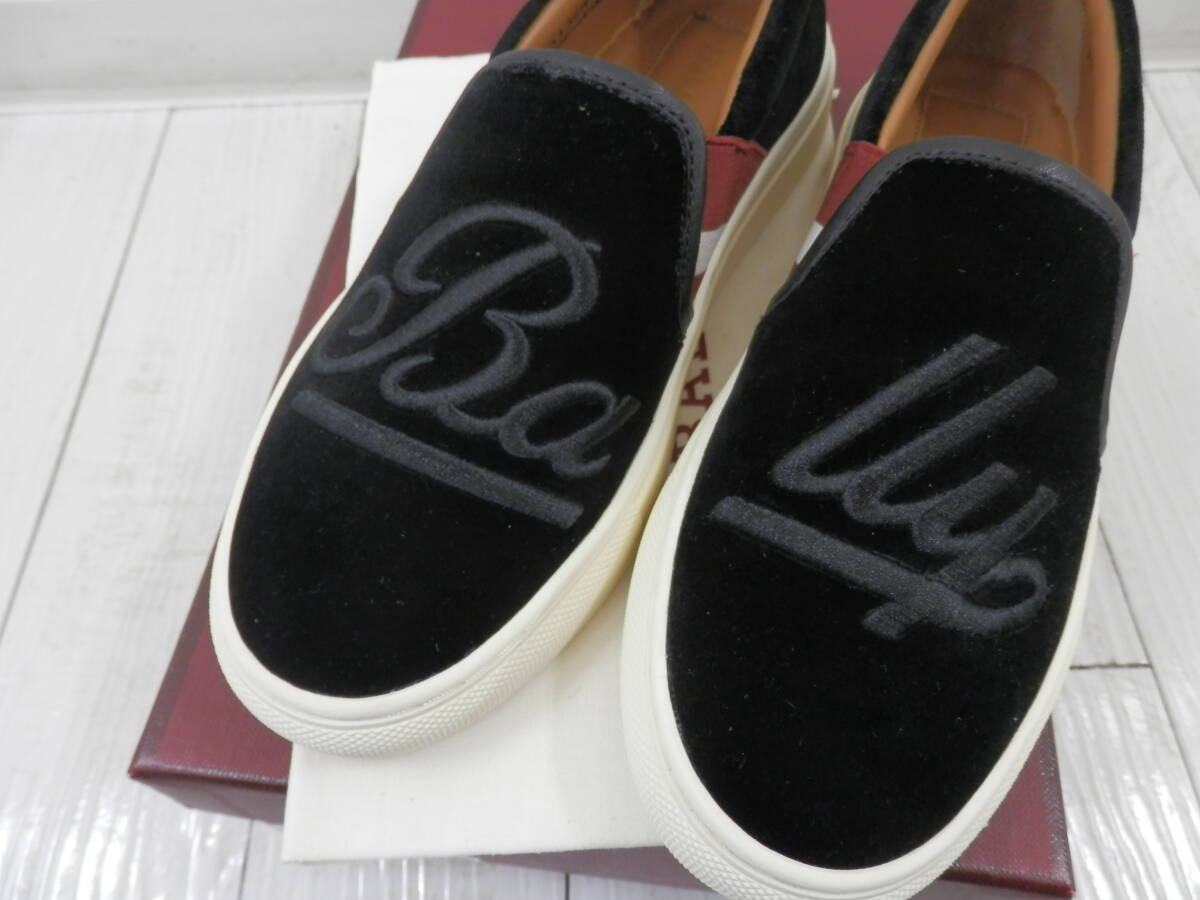 BALLY Bally HENRIKAhen licca спортивные туфли примерно 22.0cm туфли без застежки Bally полоса Logo вышивка мужской женский унисекс обувь [B431]