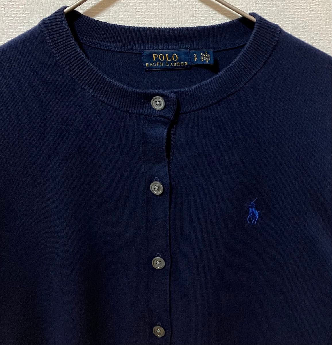 POLO RALPH LAUREN ラルフローレン　同系色ポニー刺繍ロゴ　コットンカーディガン