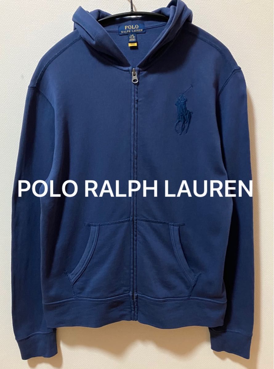 POLO RALPH LAUREN ラルフローレン　ビッグポニー刺繍ロゴ　フルジップライトパーカー　薄手パーカー