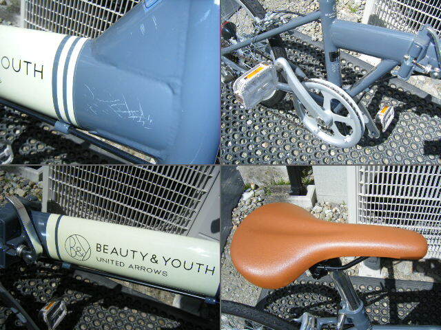 送料込【美品】非売品 激レア SUBARU スバル BEAUTY&YOUTH UNITEDARROWS 6速 折りたたみ自転車 小径車 ミニベロ 20インチ ドロップハンドルの画像4