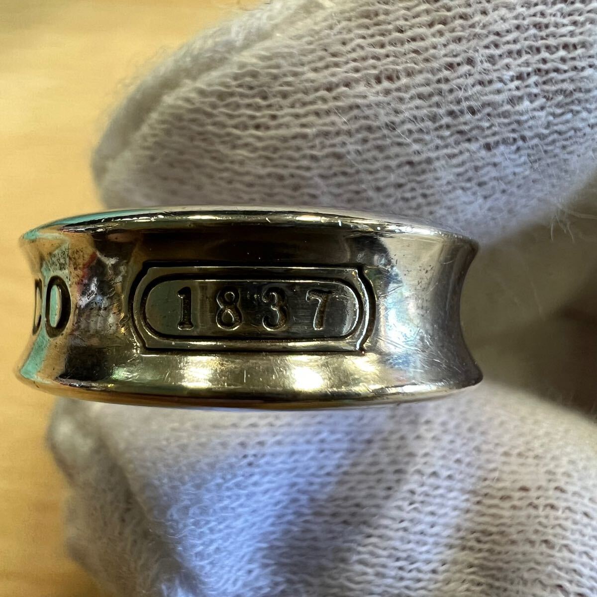 西542 美品 TIFFANY & Co 指輪 1837 リング シルバー 925 指輪 11号 Sv925 スターリング シルバー 銀 アクセサリー レディース の画像3