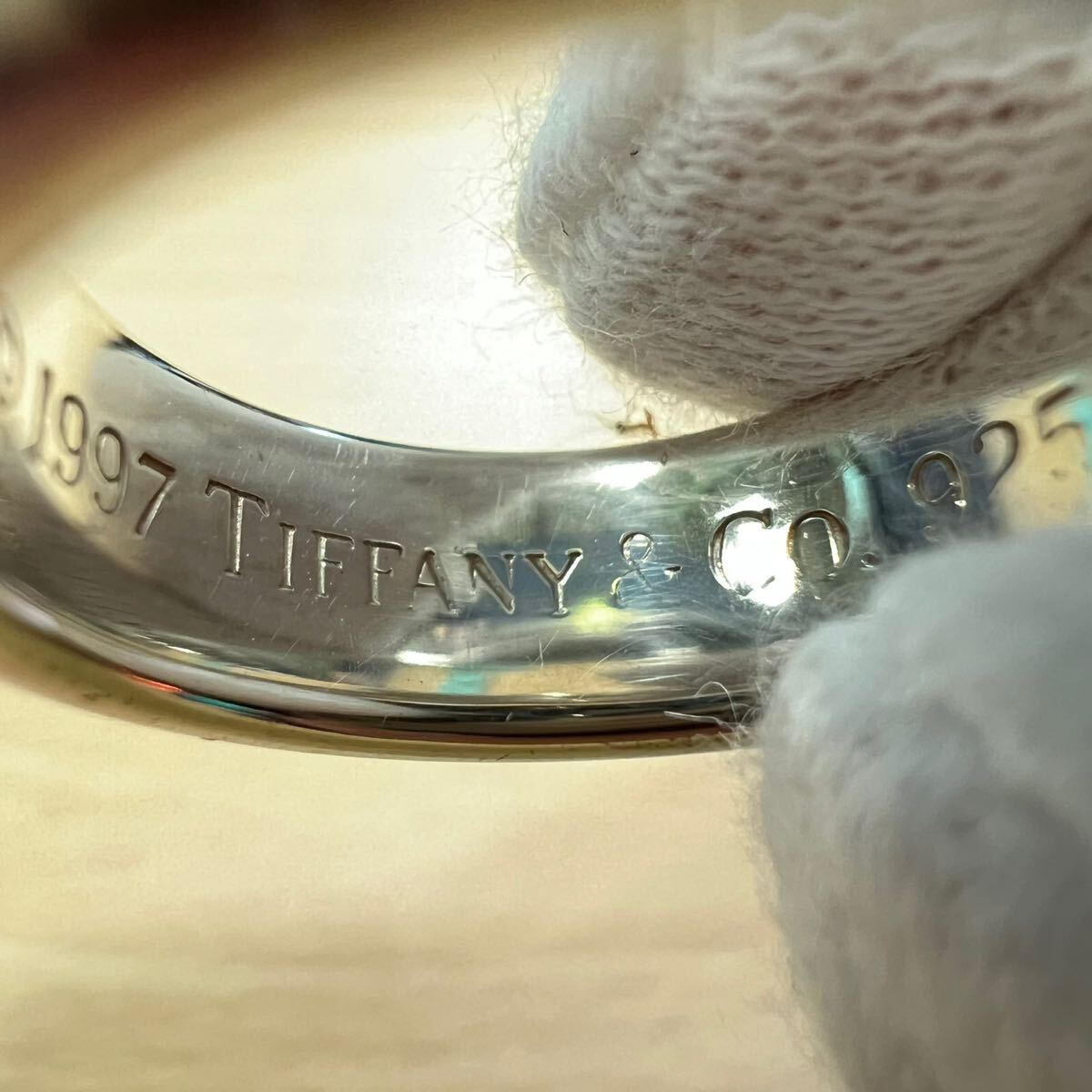 西542 美品 TIFFANY & Co 指輪 1837 リング シルバー 925 指輪 11号 Sv925 スターリング シルバー 銀 アクセサリー レディース の画像2