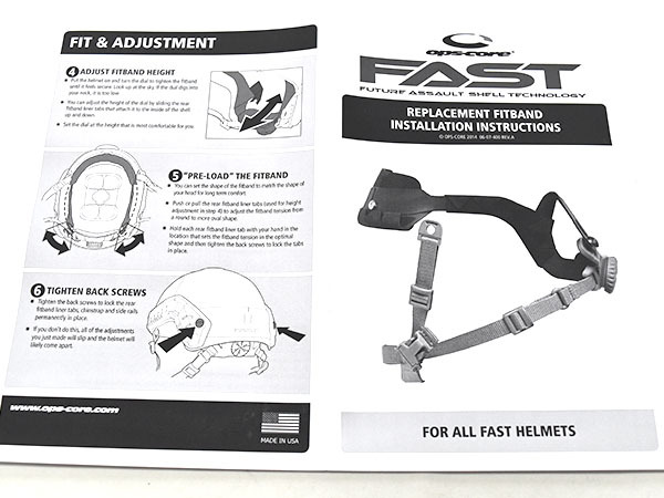 米軍実物 OPS-CORE ALL FASTヘルメット用 OCC DIAL FIRBAND ライナー L/XL タン 特殊部隊 F415_画像4