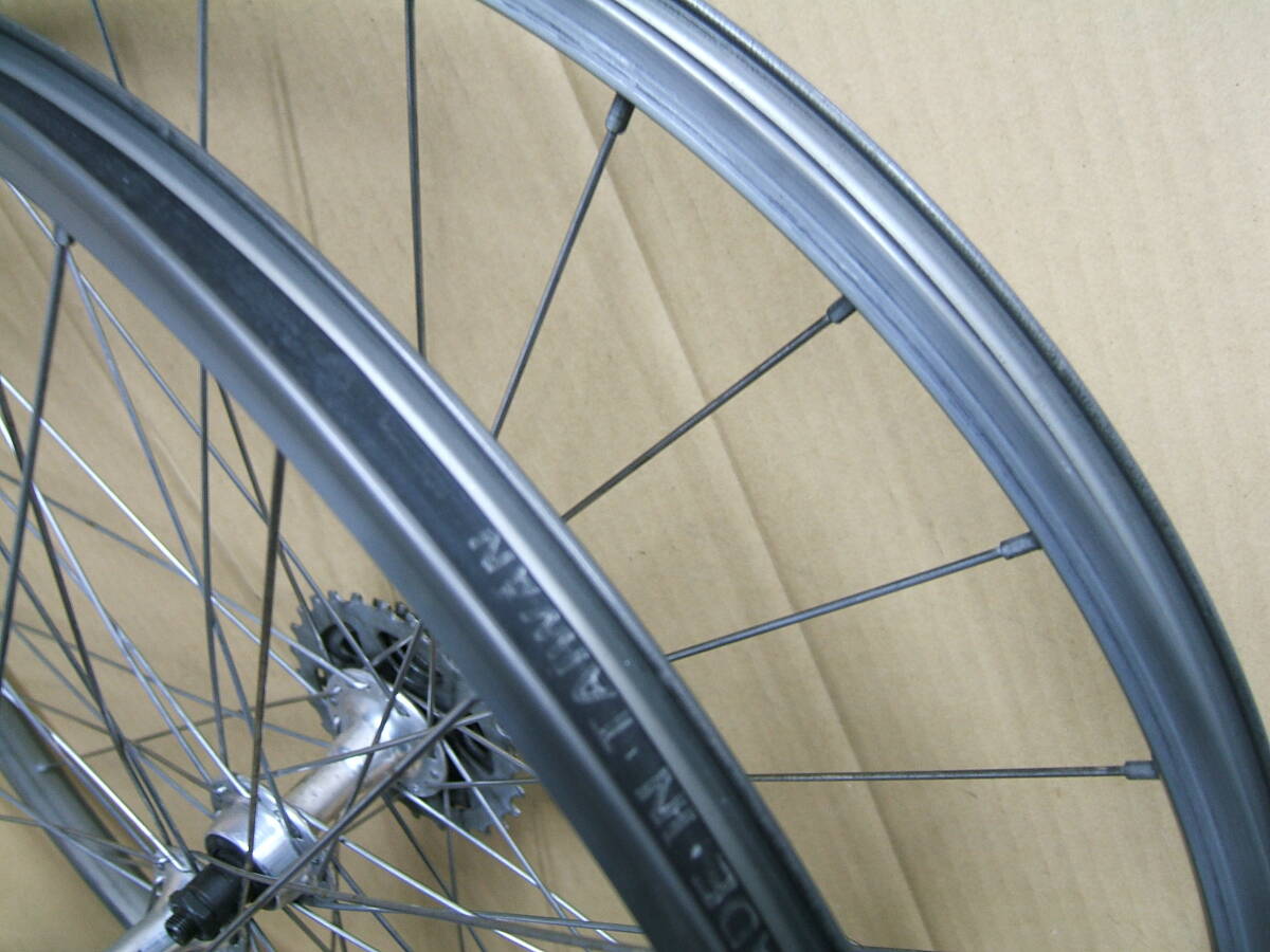 中古 26インチMTB車用前後ホイール ７速 26ｘ1.50 SHIMANO DEORE DX/ARAYA　060_画像9