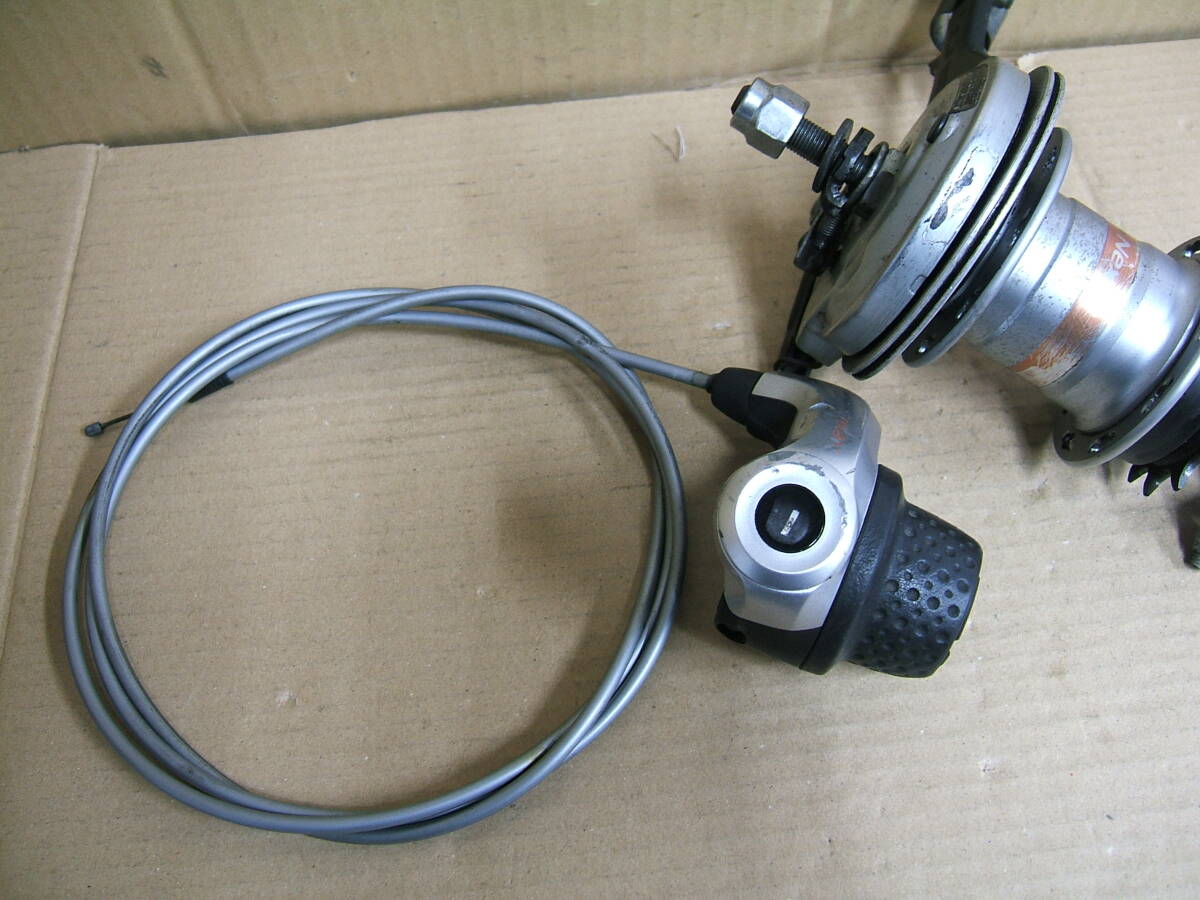 中古 SHIMANO NEXUS Inter3 SG-3R42 3S ハブ 36H 内装３段 変速レバー付 働作品の画像5