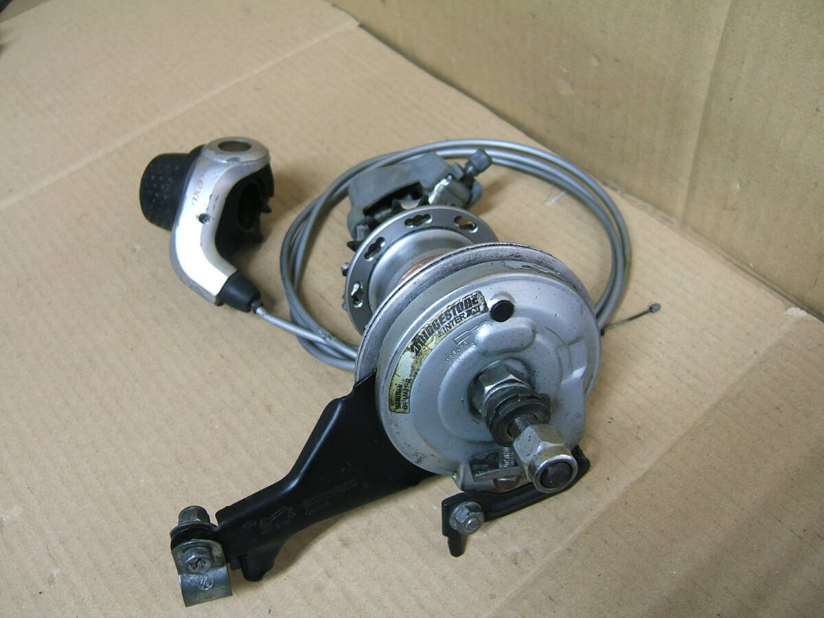 中古 SHIMANO NEXUS Inter3 SG-3R42 3S ハブ 36H 内装３段 変速レバー付 働作品の画像2