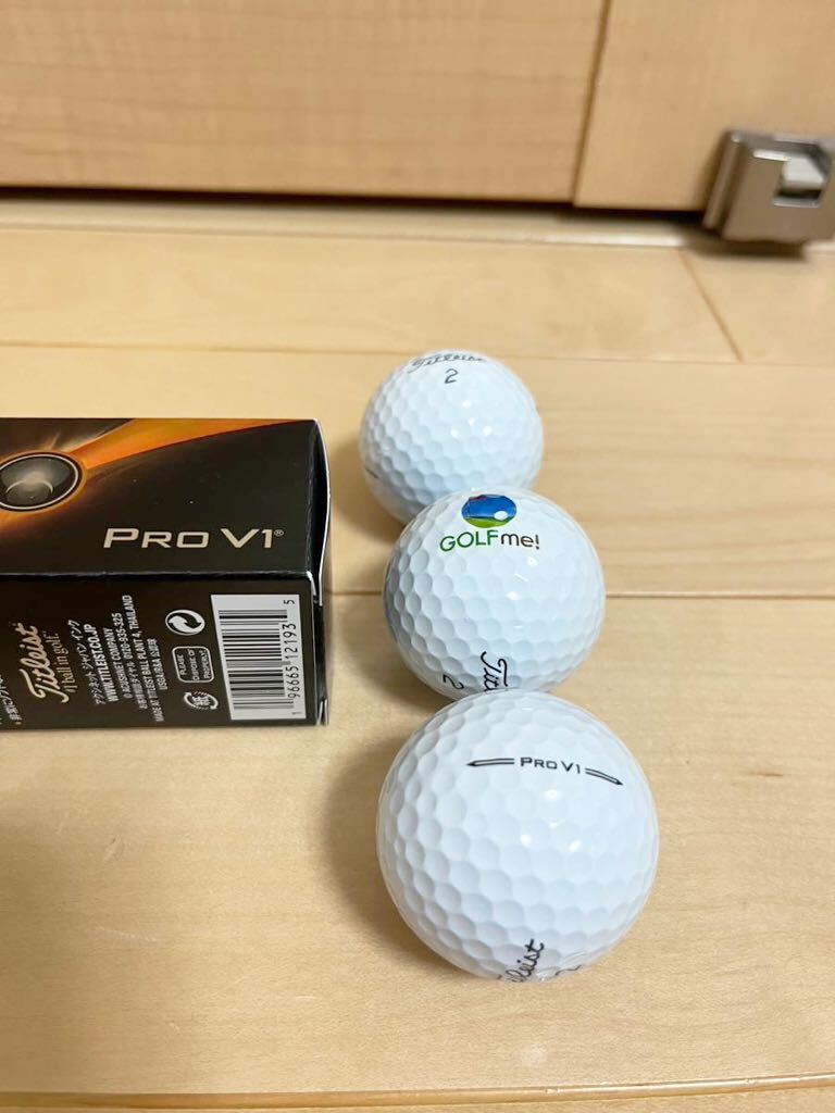 1円〜★新品★タイトリスト★プロV1★ゴルフボール★1スリーブ★3個★未使用★GOLFme!★titleist★1円スタート★レア★格安★激安★超特価_画像8