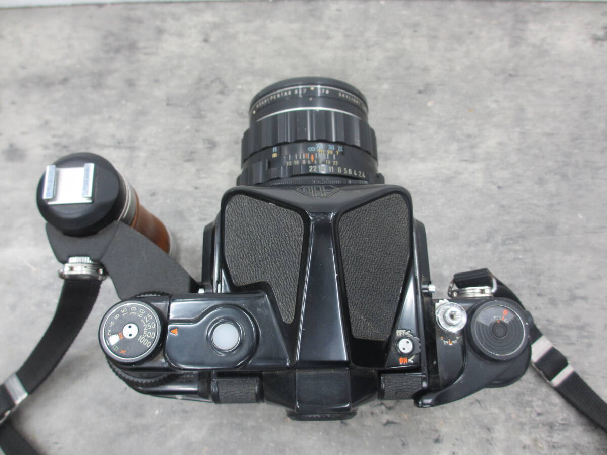 ASAHI PENTAX/アサヒ ペンタックス/6×7 カメラ/TAKUMAR/6×7 1：2.4/105 レンズ付き/木製グリップ付き/ジャンクの画像7
