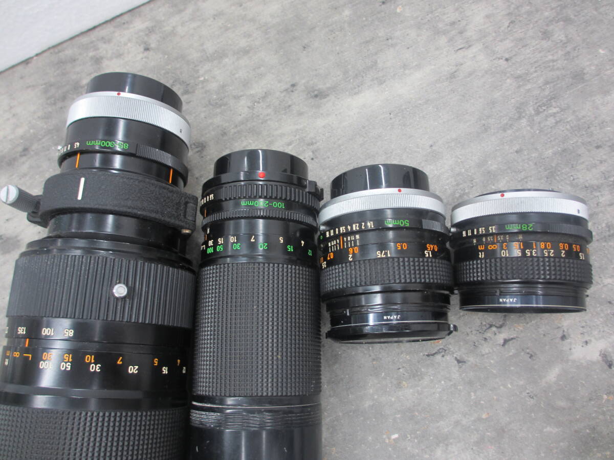 Canon/キャノン カメラ レンズ 4点セット ジャンク/FD 28mm 1：3.5/FD 50mm 1：1.4/FD 100-200mm 1：5.6/FD 85-300mm 1：4.5_画像2