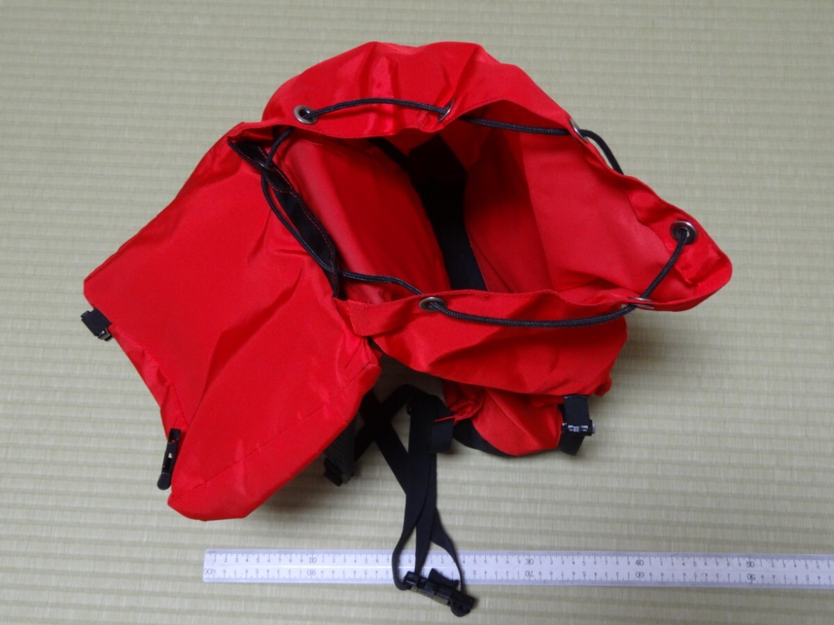 秀岳荘オリジナル リュックサック 赤 15〜20L バックパック 中古の画像3