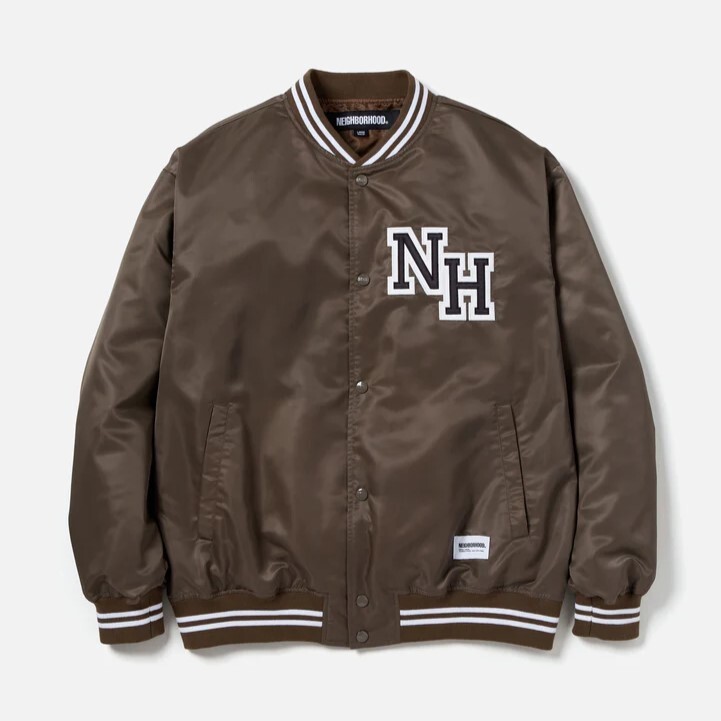 24SS　Lサイズ 　オリーブドラブ　BASEBALL JACKET　（241TSNH-JKM04）　ネイバーフッド　NEIGHBORHOOD　_画像1