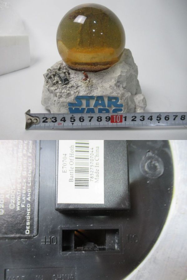 スターウォーズ ウォーターグローブ WATER GLOBE ENCORE STAR WARS スノウドーム スノードーム ホスの戦い Battle of Hoth 中古ジャンク品_画像8