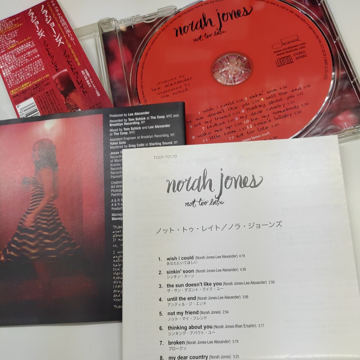 ♪ ノラ・ジョーンズ　norah jones　ノット・トゥ・レイト　not too jate　TOCP-70170_画像2