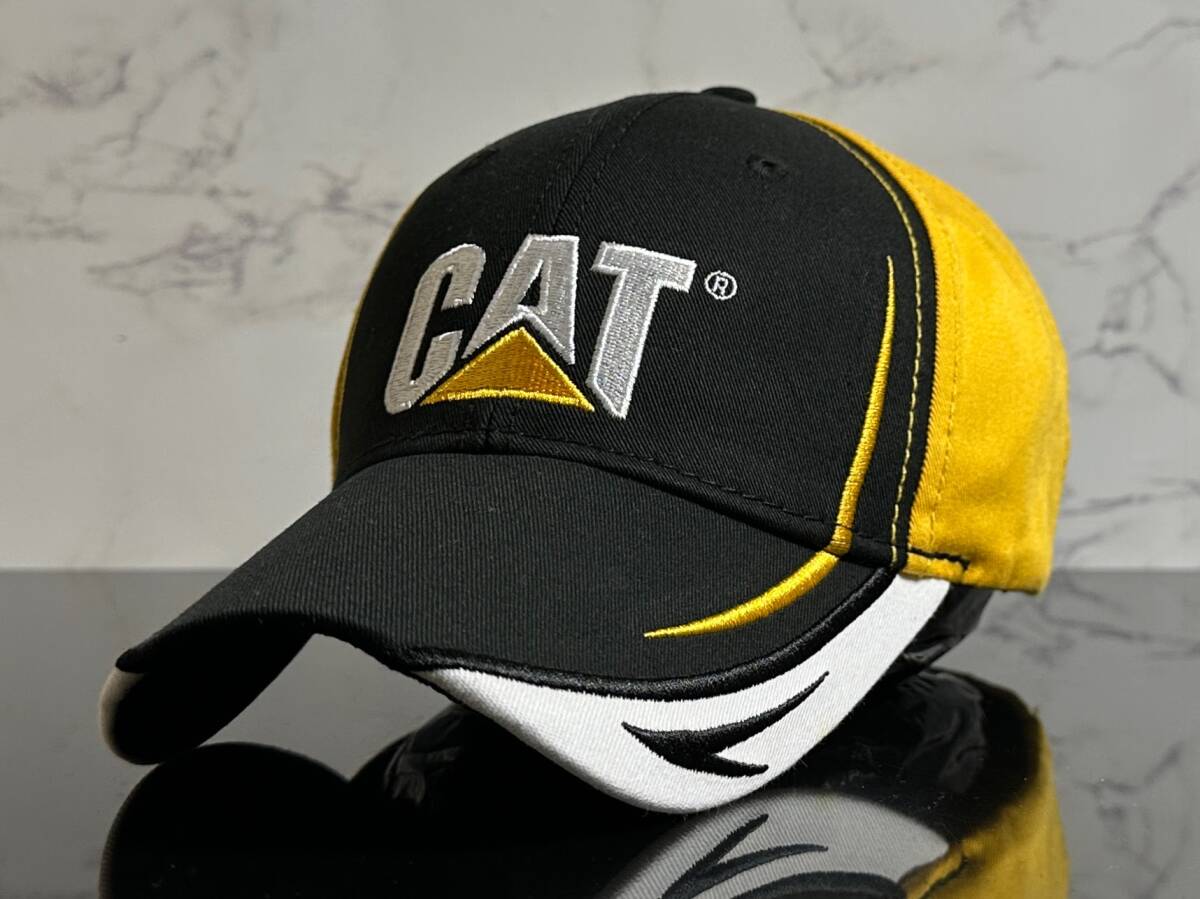 【未使用品】155K クール★Caterpillar キャタピラー CAT RACING レーシングキャップ 帽子 CAP クールなレーシングデザイン《FREEサイズ》_画像1