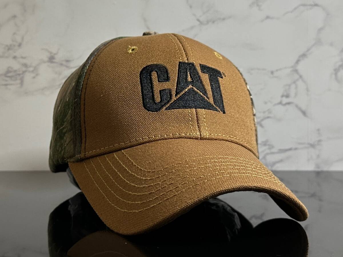 【未使用品】168K★Caterpillarキャタピラー CAT キャップ CAP 帽子 DRI・DUCK製のコットン素材にREALTREE製ウット系迷彩柄《FREEサイズ》_画像1