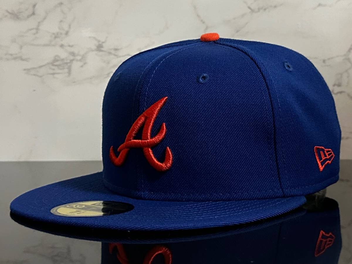 【未使用品】54A★NEW ERA ニューエラ 59FIFTY×MLB アトランタ ブレーブス Atlanta Braves コラボキャップ 帽子 CAP《SIZE7 5/8・60.6㎝》_画像1