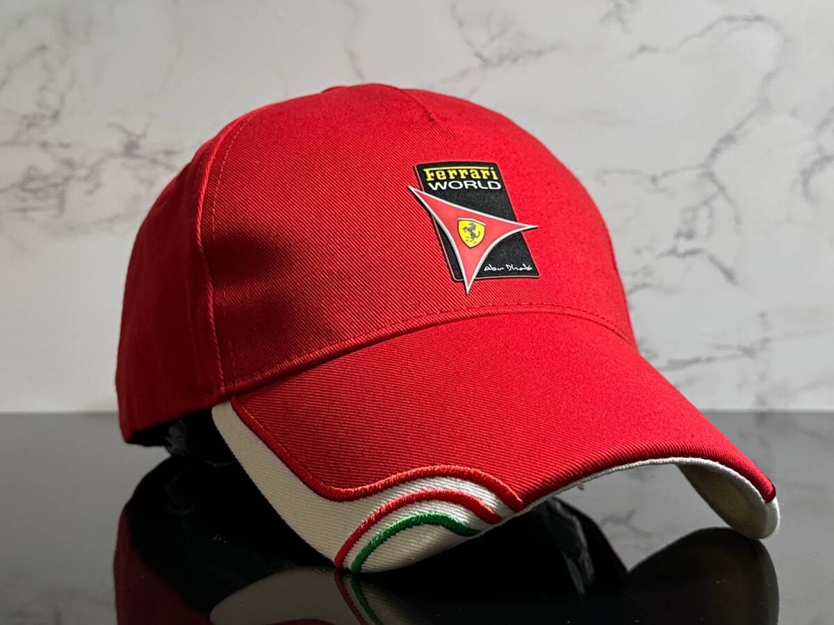 [ не использовался товар ]226KE редкий *Ferrari WORLD Ferrari world колпак шляпа CAP сверху товар . ощущение роскоши. есть дизайн. хлопок материалы {FREE размер }