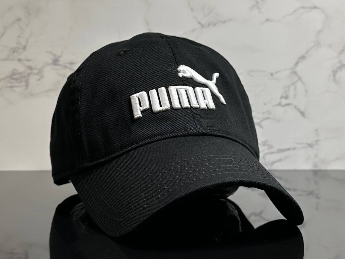 【未使用品】222KE クール★PUMA プーマ キャップ 帽子CAP ファンにも嬉しいクールなブラックのコットン素材にホワイトロゴ《FREEサイズ》の画像1