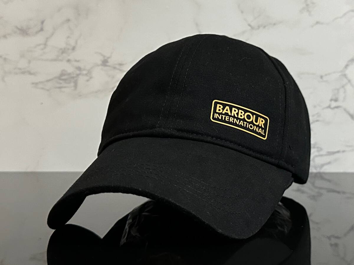 【未使用品】237KA★BARBOUR バーブァー キャップ 帽子 CAP ファンにも嬉しい上品で高級感のあるブラックにイエローロゴ《FREEサイズ》_画像1