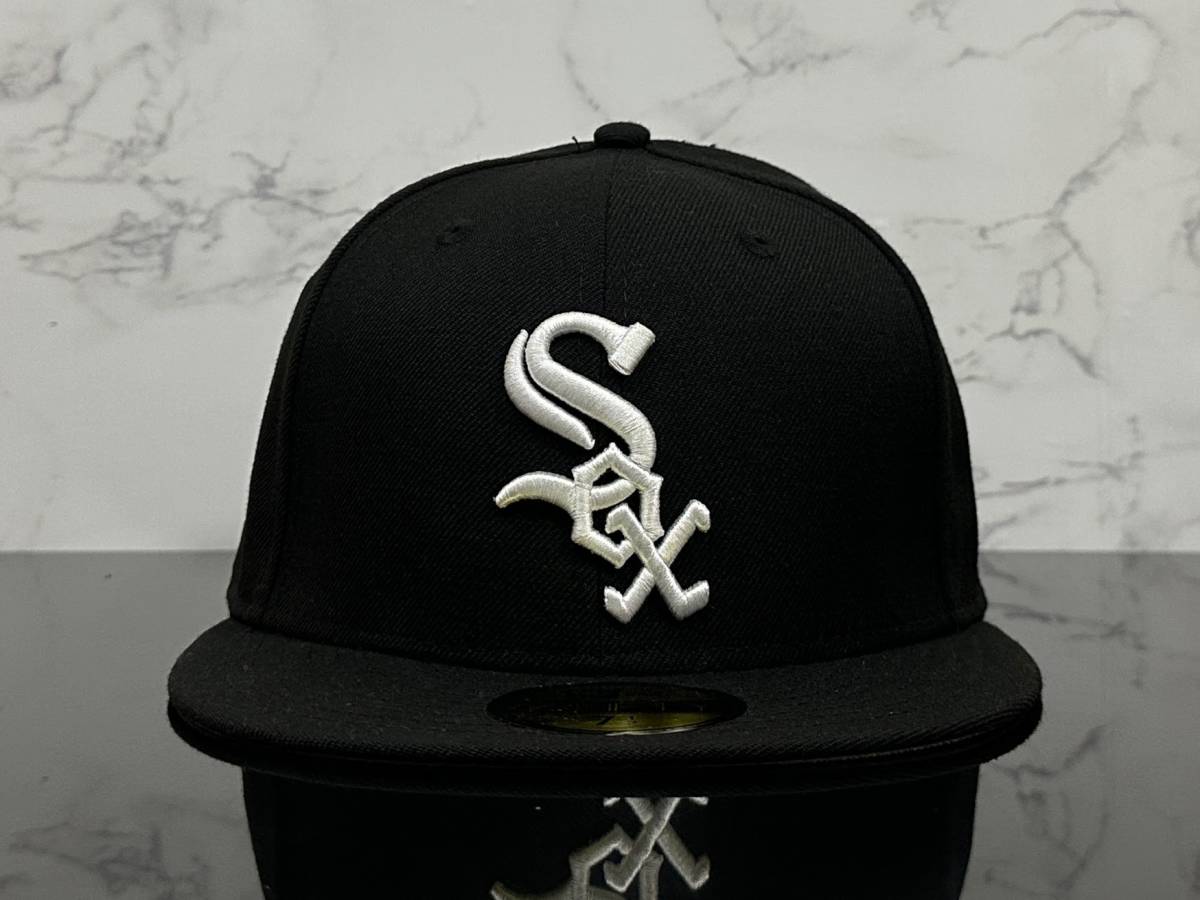 【未使用品】18C ★NEW ERAニューエラ 59FIFTY×MLB シカゴホワイトソックス Chicago White Soxコラボキャップ 帽子 CAP《SIZE 7・55.8㎝》_画像2