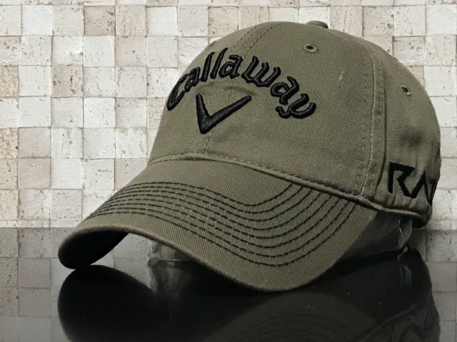 【未使用品】25WD★Callaway Golf キャロウェイ ゴルフ キャップ 帽子 CAP クールなカーキのコットン素材にシリーズロゴ！《FREEサイズ》_画像1