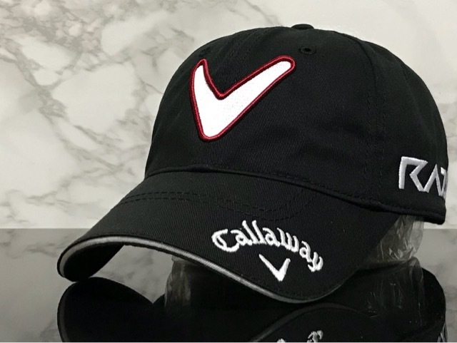 【未使用品】50B ★Callaway Golf キャロウェイ ゴルフ キャップ 帽子 クールなブラックのコットン素材にモデルロゴ♪《FREEサイズ》の画像1
